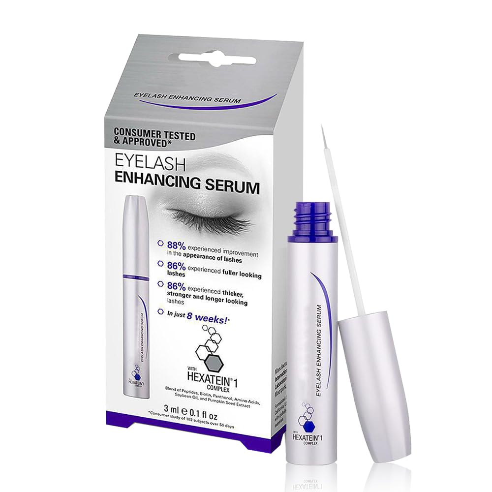 CJBIN Eyelash Growth Serum, Eye Lash Serum Growth, Eyelash Serum for Growth and Thickness, Eyelash Enhancing Serum, Lash Growth Serum for Thicker, Stronger, Fuller and Longer Looking Lashes, 3ML