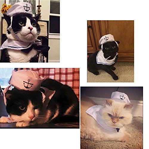 Namsan Cat Dog Sailor Costume Hat Navy Tie