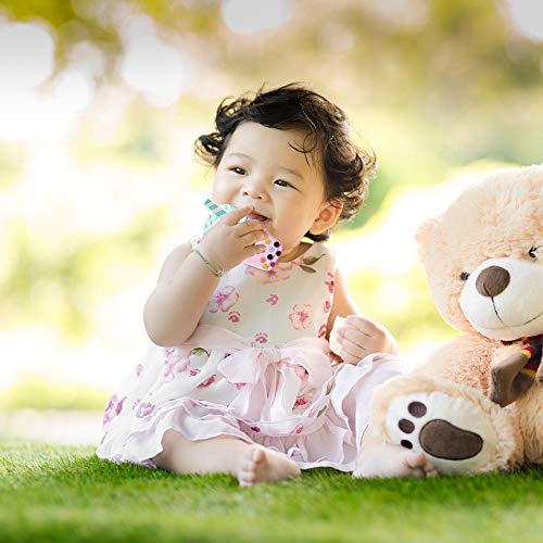 BIGSPINACH Soft Bubble Tea Silicone Teether,Coffee Cup Single Baby Teether Toys