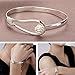 SeaISee Plated Women Jewelry 925 Silver Sterling Silver Solid Bracelet Fashion Cuff Bangle Chain Bracelets