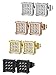 FIBO STEEL 4 Pairs Stainless Steel Stud Earrings for Men Women Square CZ Earrings,6MM