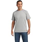Ariat Men's Flame Resistant Fitted Short Sleeve Work CrewWork Utility Tee Shirt, silver fox, XXL R