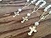 San Joaquin Creations 25 Pc Ivory Color Baptism Favors Gold Plated Accents Mini Rosaries Gold Plated Acrylic Beads/Recuerditos De Bautismo/Christening Favors/Decenarios/Decades/Finger Rosaries