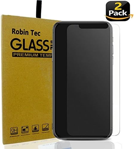 Robintec iPhone X Matte Screen Protector, 9H Hardness Screen Protector for iphone X[Case Friendly] [Anti-Glare] Tempered Glass Matte Screen Film for iPhone X/10(HD Clear)(2.5D+ Matte)