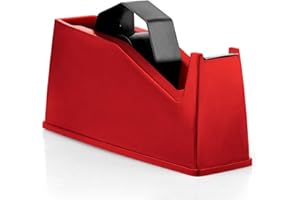 AWEI AZHI Heat Tape Dispenser, Masking Tape Dispenser, Holder Fits 1" and 3" Core, 6.8 x 2.2 x 3.4 Inch, Desktop Tape Dispenser, Heat Tape for Sublimation(Red)