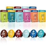 Gourmesso Espresso Bundle - 100 Nespresso Machine Coffee Capsules 100% Fair Trade | Includes Dark Roast, Medium Roast, Light Roast Espresso Pods Variety Pack