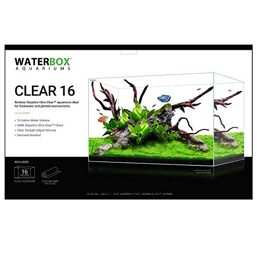 Waterbox Clear 16 Gallon Aquarium, Transparent