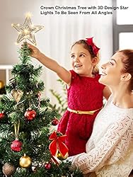 Christmas Tree Topper Star Lighted with Built-in