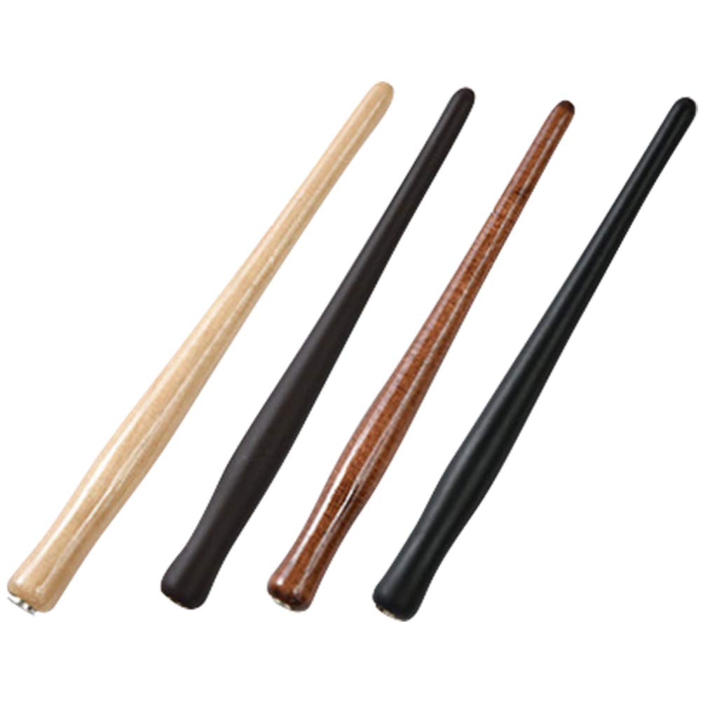 Toddmomy Wooden Dip Pen Holders Set 4 Pcs Ergonomic Cartoon Style Calligraphy Pen Holders for Manga Drawing Writing Art Supplies