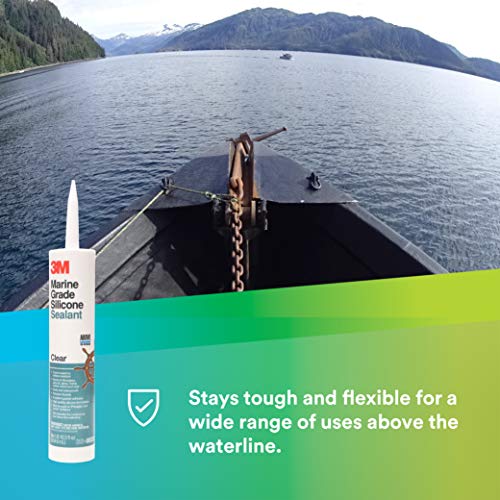 3M Marine Grade Silicone Sealant, Clear, PN08029, 304 ML Cartridge on Galleon Philippines