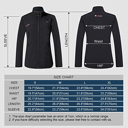 PROSmart Women's Heated Jacket Rechargeable Electric Coat 12V Battery