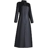 IMDAET Medieval Priest Costume Long Clergy Robes Clergy Costume Pastor Minister Coat for Halloween Cosplay
