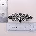 Santfe Fashion Crystal Rhinestone Flower Shoe Buckle Shoe Clips for Bridal Wedding Party Shoe Decoration (Black)