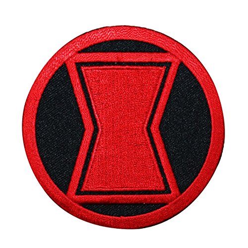 Black Widow Uniform Logo Iron-On Patch Marvel Hero Costume Accessory Applique