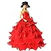 BARWA 2 Pcs Doll Dress Red Gown Dress with Hat and Blue Wedding Dress with Veil Evening Party Clothes for 11.5 Inch Girl Doll (Blue + Red)
