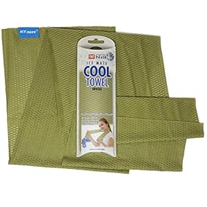 N-rit ICE Mate Cool Towel [Highly Advanced Cooling Effect] – Great Cooling Towel for Athletes, Sports, Fitness, Workout, Gym, Running, Camping, Yoga, etc. Designed for All Sports Players (OD.Green)