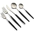 CAMBRIDGE Silversmiths Sojourn Black Satin 20-Piece Flatware Set, Service for 4