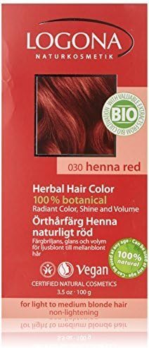 Logona Logona Herbal Hair Color Henna, Red, 100 Gram