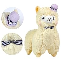 Alpacasso 14" Yellow Plush Alpaca, Cute Stuffed Animals Toys.