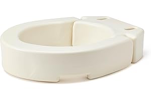 Medline Standard Hinged Toilet Seat Riser; 3.5 Inch Height; 400 lb Weight Capacity; White - Ideal Mobility Aid for Elderly; D