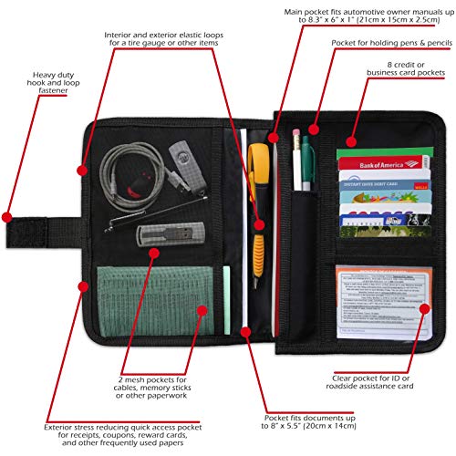 Glove Box Compartment Organizer Car Document Holder Owner Manual