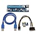 Onvian Mining Dedicated Graphics Card PCI-E 1X To 16X Riser Card 164P With 6 Pin To SATA Power Supply USB 3.0 Cable 5 Pack