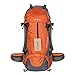 ONEPACK 70L Internal Frame Hiking Backpack with Rainfly (65+5L) Backpacking Bag with Waterproof Rain Cover for Outdoor Travel Winter Mountaineering Trekking Orange