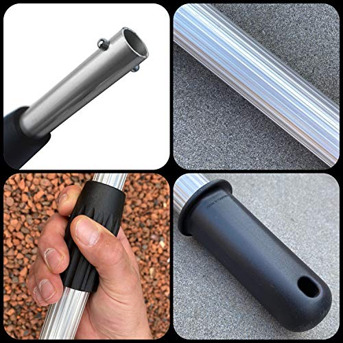 FenWi 4m Teleskop Baumsäge mit gebogener Haken Astsäge und 410cm Aluminium Teleskopstange als Hochentaster mit Teleskopstiel I bis max. 6m Höhe sägen mit der Teleskopsäge – Bild 6