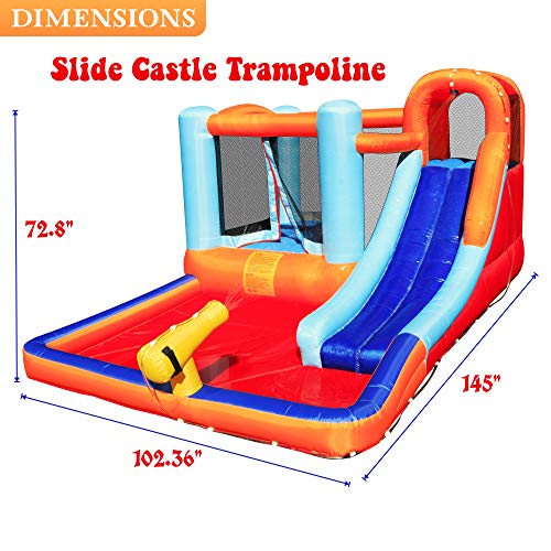 2 Inflatable+Trampoline+Playhouse+Pool+Party+Inflatables