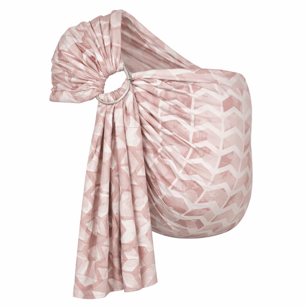 Hoppediz Ring-Sling Baby Sling from Birth 100% Organic Cotton Amsterdam Rose Design