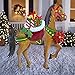 Besti Holiday Horse Christmas Decorations (Lawn Ornament) In-Ground Iron Yard Decor | Hand-Painted Craftsmanship | Colorful Presents, Poinsettia Flower, Holly Ivy
