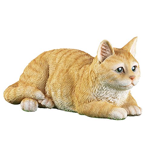 Pretty Tabby Cat Outdoor Garden Statue, Sculpture - Thumbnail 3