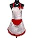 Hyzrz Lovely Lady Red Dot Kitchen Flirty Canvas Restaurant Cake Funny Aprons for Women Chef Bib Gift