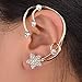 One Piece Punk Rock Star Crystal Ear Cuff Gold Plated Left Earring