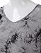 Doublju Womens Long Sleeve Tie-Dye Asymmetrical Tunic Top