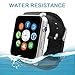 Smart Watch- Yarrashop Uwatch Smart Watch with Heart Rate Monitor Android Smart Watch Phone Sports Bluetooth Wristwatch With 3G magsensor gravity sensor Compatible With IOS & Android (Silver)
