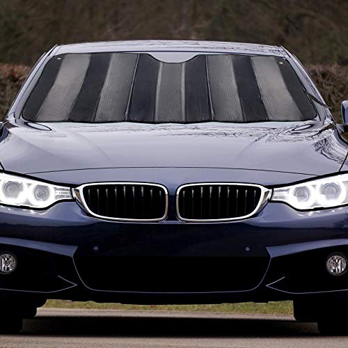 MCBUTY Car Windshield Sunshade Thicken 5-Layer UV Reflector Auto Front Window Sun Shade Visor Shield Cover,Keep Vehicle Cool(Gary,55" × 27.5")