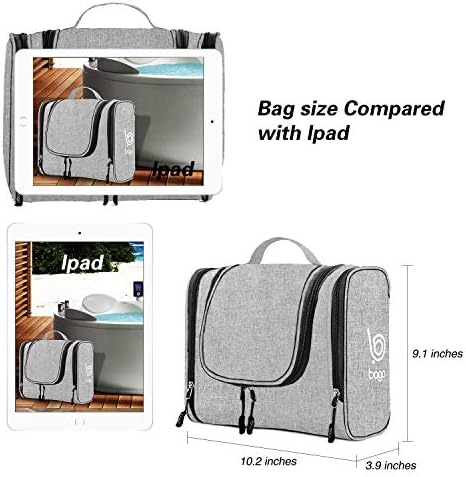 Bago Hanging Toiletry Bag For Women & Men - Leak Proof Travel Bags for Toiletries with Hanging Hook & Inner Organization to Keep Items From Moving - Pack Like a PRO 4 Bago Hanging Toiletry Bag For Women & Men - Leak Proof Travel Bags for Toiletries with Hanging Hook & Inner Organization to Keep Items From Moving - Pack Like a PRO