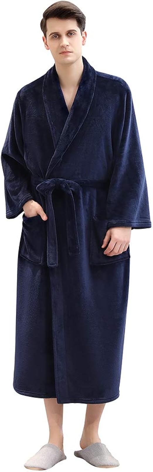 WMJAMZ Robe de Chambre pour Femme Moelleuse, Robe Polaire, Doudoune