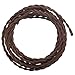 Vintage Electrical Wire, Elfeland 32.8ft 18/2 Twisted Rayon Covered Electric Cord, Antique Industrial Electrical Cloth Cord, for Retro Lamp, Pendant Light, DIY Projects, Brown
