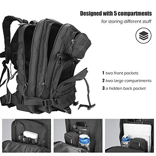 ProCase Military Tactical Backpack, 35L Large Capacity Rucksacks 2 Day