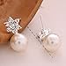 Vibola Pendant Fashion Women's Sterling Silver Snowflake Stud Earrings Jewelry