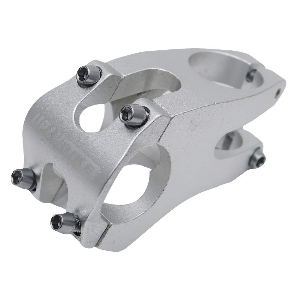 UPANBIKE 31.8mm Bike Stem Aluminum Alloy 50mm Length Bicycle Handlebar stem for Mountain Bike Road Bike Fixed Gear Bike(Silver)