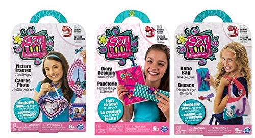 Sew Cool 3 Pack Bundle Refill Kit - Boho Bag, Diary Designs, Picture Frames.