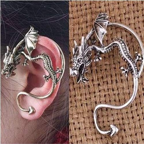 JWBOSS Dragon Bite Ear Cuff Wrap Earring Ear Clip Ear Stud Gothic Punk Alloy
