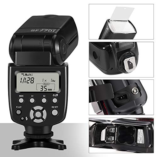SF770I Flash Speedlite for Canon Nikon Panasonic Olympus Pentax and Other DSLR Cameras,Digital Cameras with Standard Hot Shoe