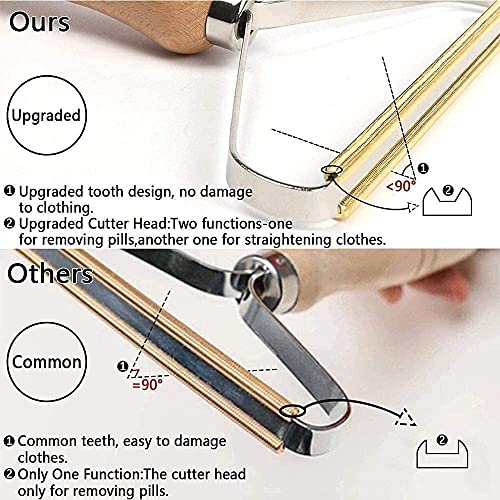 Portable Lint Remover&Lint Brushes Double&Sided Fur Lint Removal Brush with Self-Cleaning Base for Remove Cat and Dog Fur, Fluff from Carpet - Car Seat - Couch - Clothing