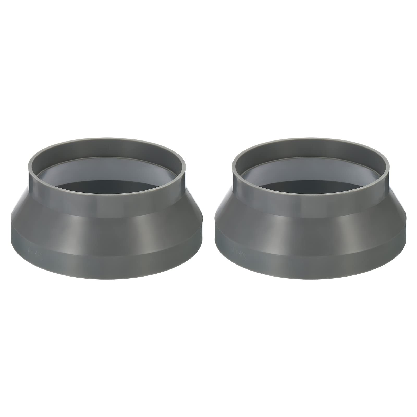 PATIKIL 8" to 6" Duct Reducer Connector, 2pcs Heating Cooling Ventilation Fire-Resistant Increaser Adapter Pipe Fitting for Vent System, Grey 200x160 mm ID