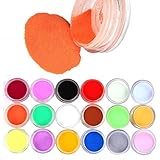 18 Colors Acrylic Carving Powder, Misaky Dust UV Gel Design 3D Tips Decoration Manicure Nail Art