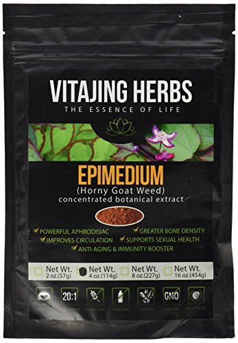Epimedium Leaf Extract Powder (HORNY GOAT WEED) ORGANIC 20:1 CONCENTRATION - (4oz - 114gm)